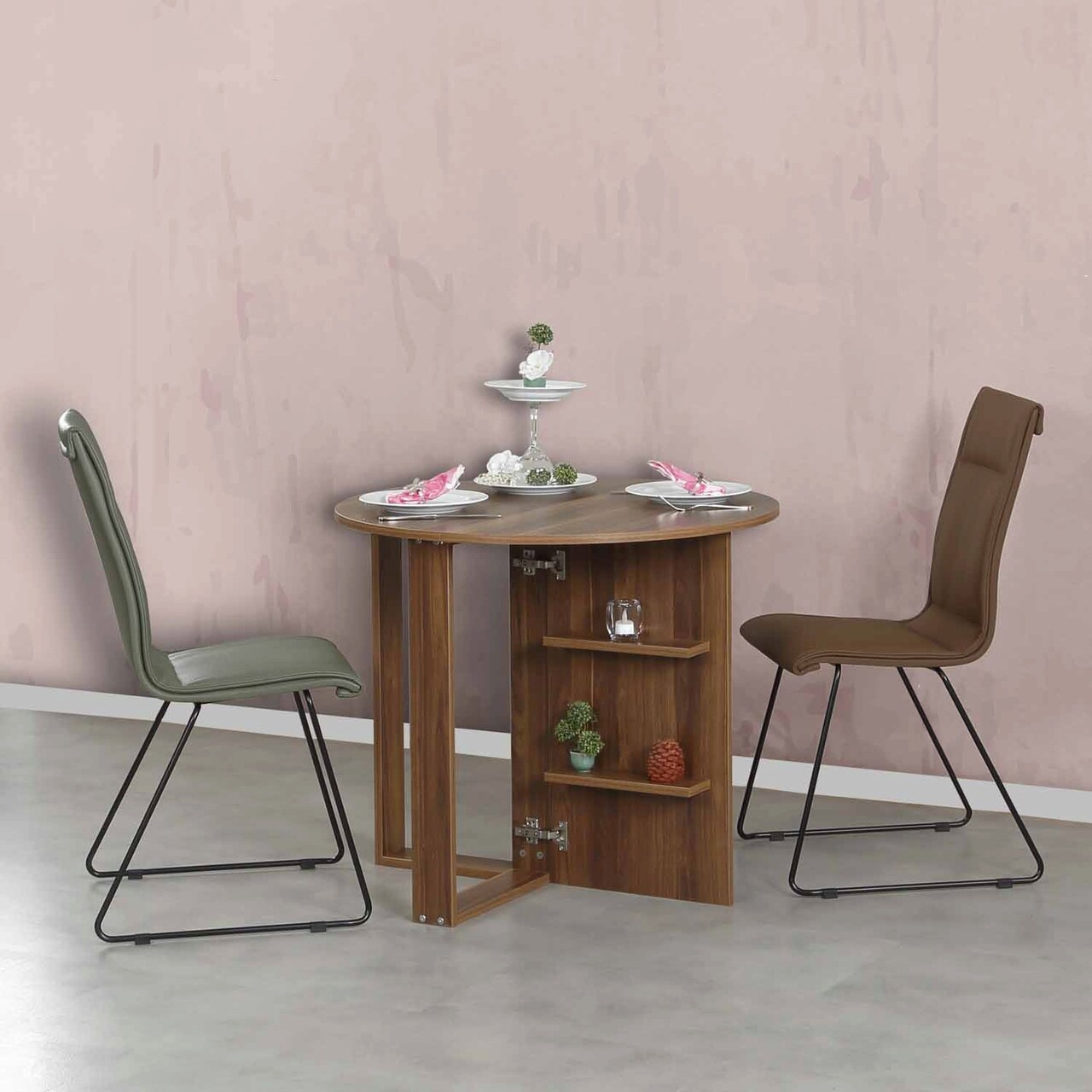 Masa pliabila, Hanah Home, Middle, 90x77x45 cm, Maro - imagine 7